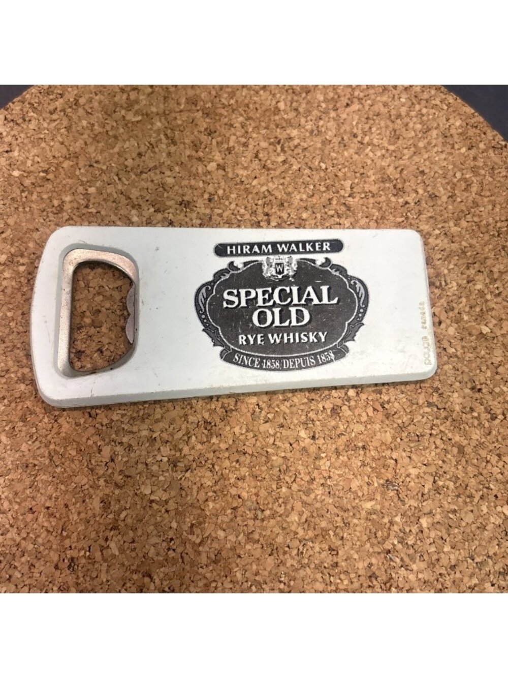 VINTAGE BOTTLE Opener Beer Themed - Hiram Walker